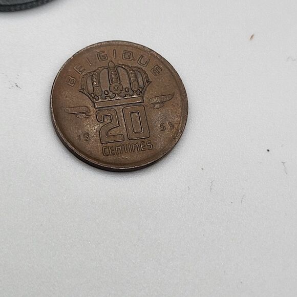 Lot Of 5 Belgium Coins 1939 To 1955 - Picture 7 of 7